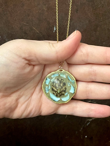 mexican green limpet radial necklace
