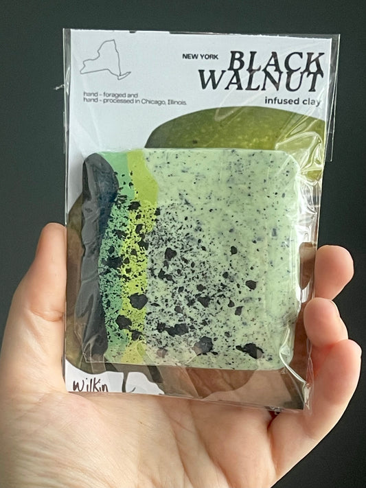 black walnut infused clay