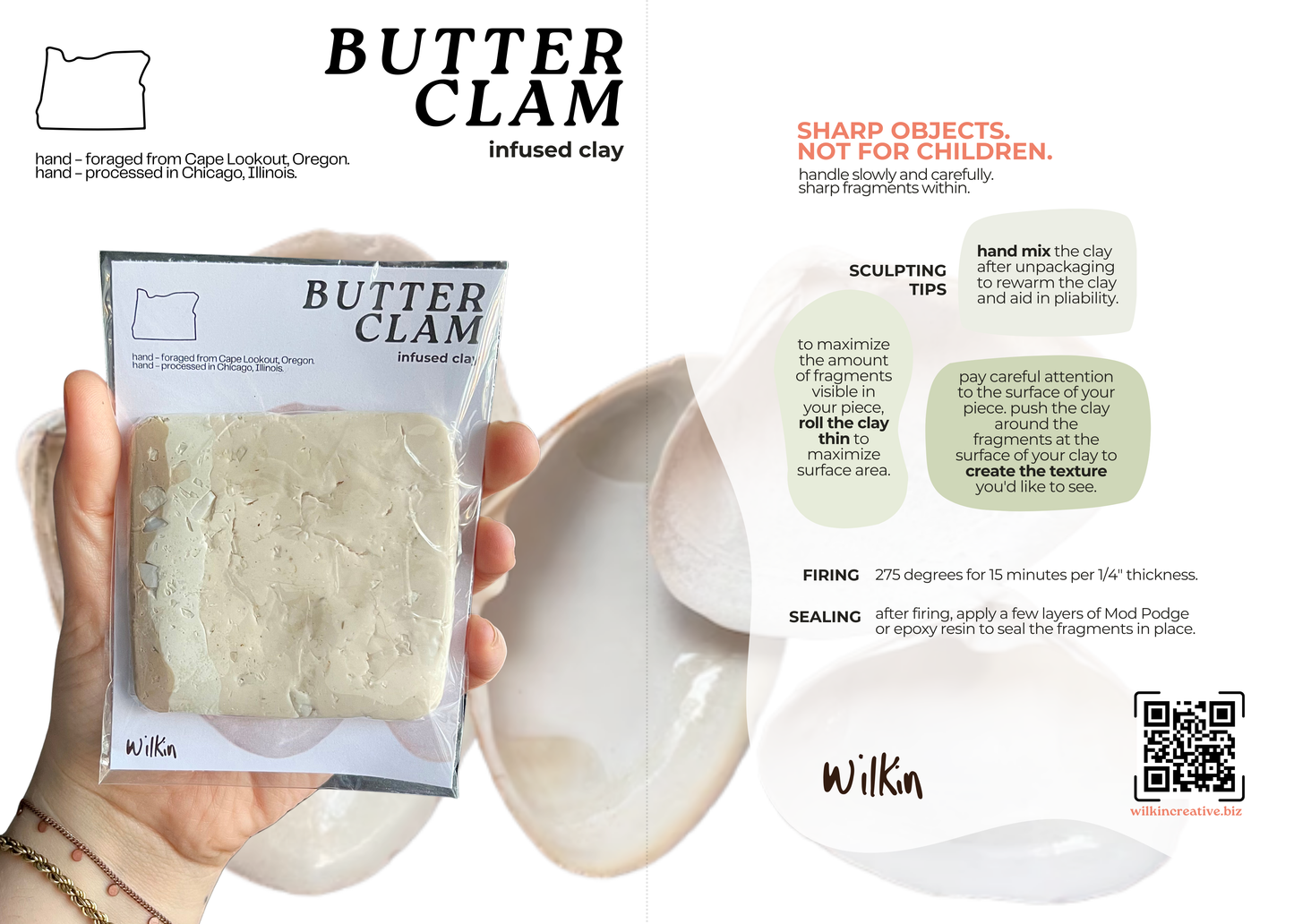 Pacific Coast Foraged Seed and Shell Clay Trio