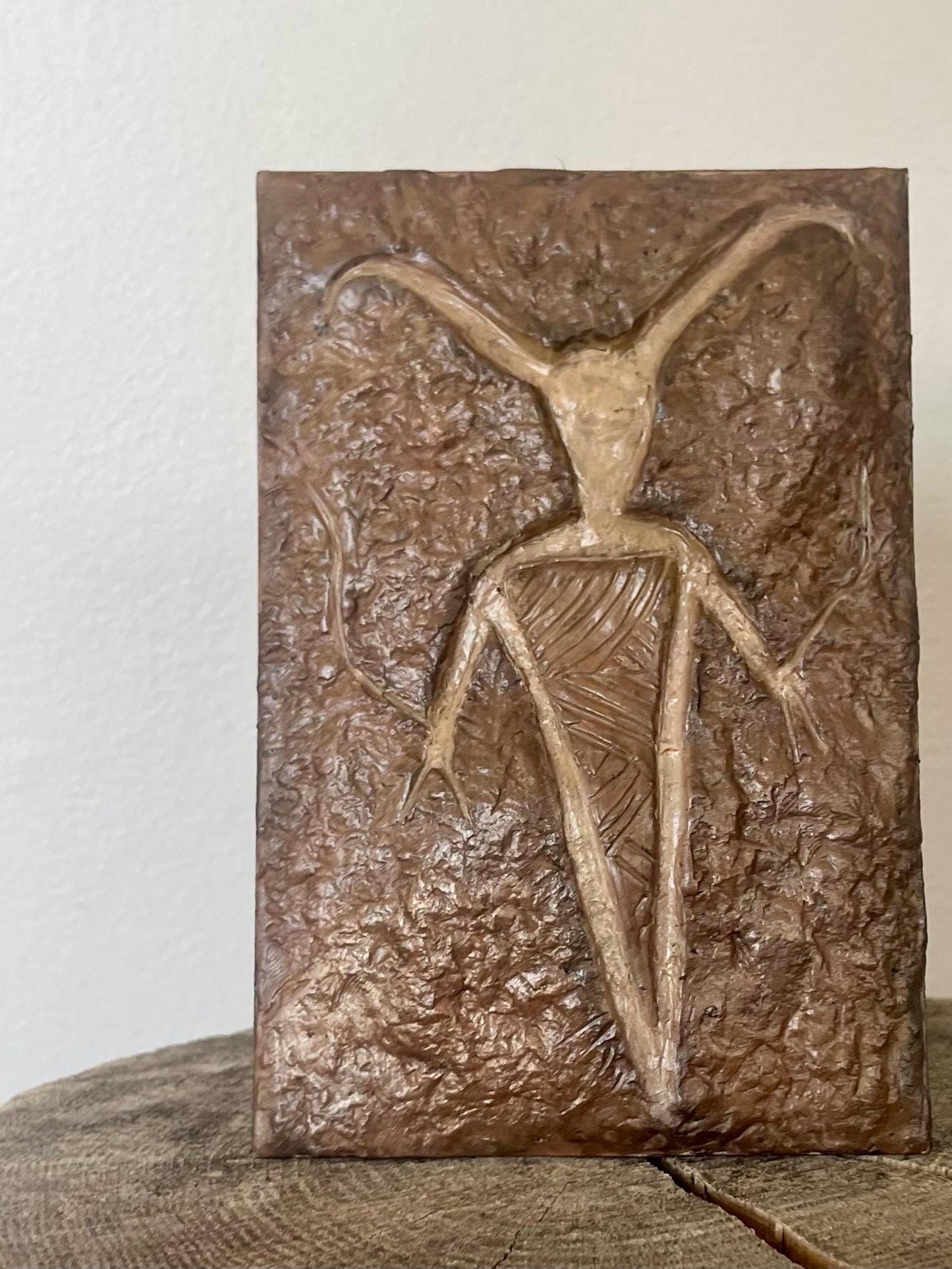 Hand-Sculpted Clay Petroglyph Wall Art: Silver Creek, Colorado (4x6 inches)