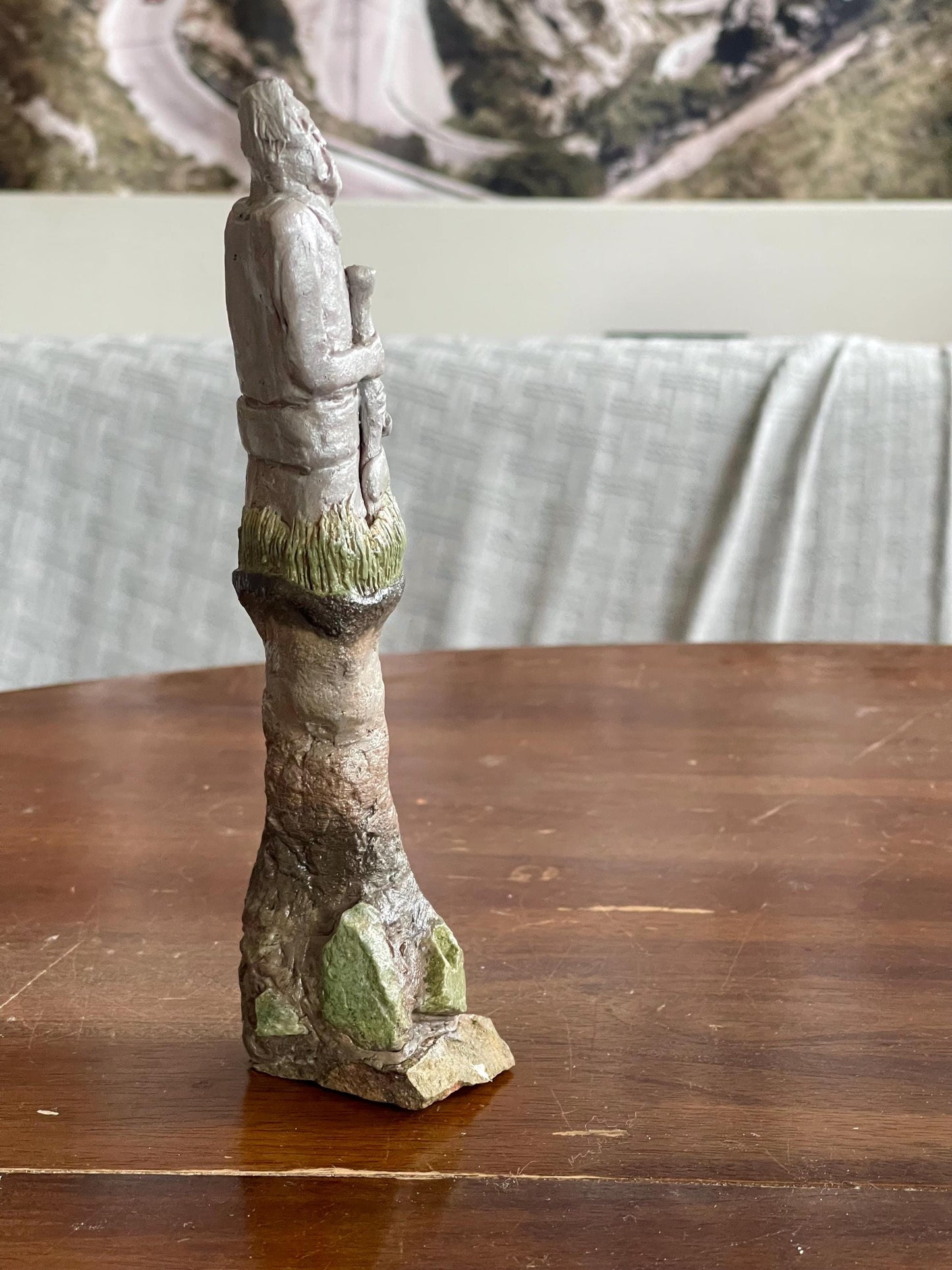 Craig the Earthbound Elder – Ancient Guardian Gargoyle – Clay & Virginia Jasper Sculpture