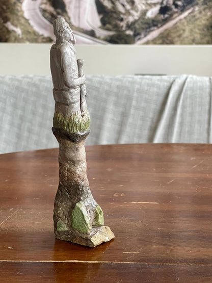 Craig the Earthbound Elder – Ancient Guardian Gargoyle – Clay & Virginia Jasper Sculpture