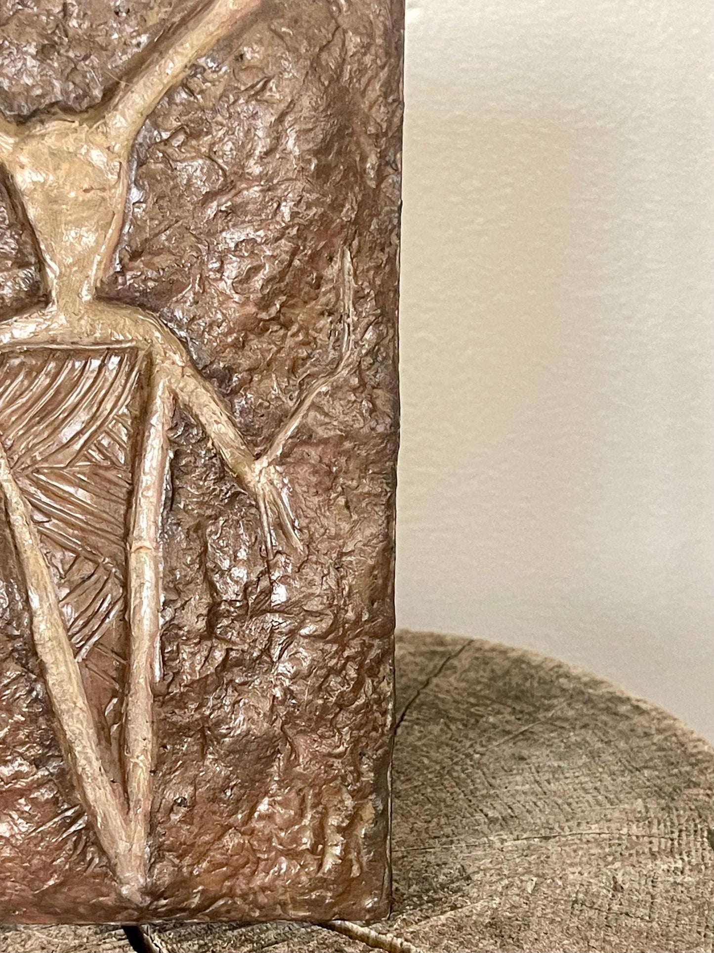 Hand-Sculpted Clay Petroglyph Wall Art: Silver Creek, Colorado (4x6 inches)