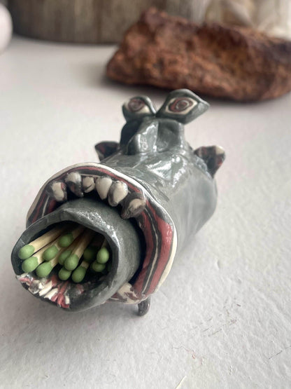 Monster 'Ronald' Match Holder: Trinket Dish with Striker